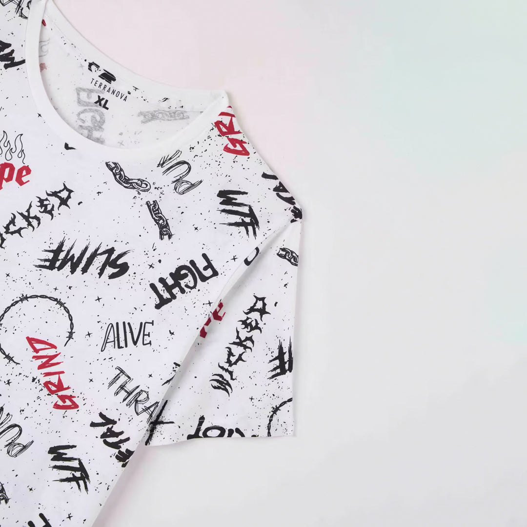 Graffiti Crew Neck T-Shirt