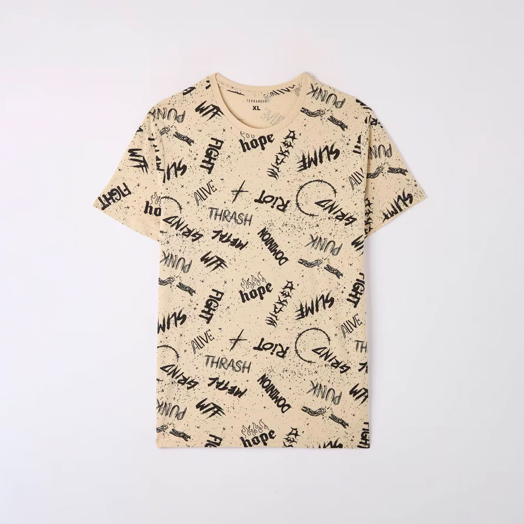 Graffiti Crew Neck T-Shirt