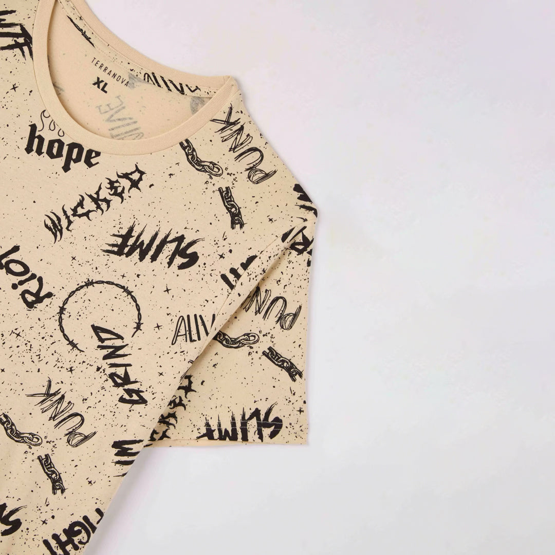 Graffiti Crew Neck T-Shirt