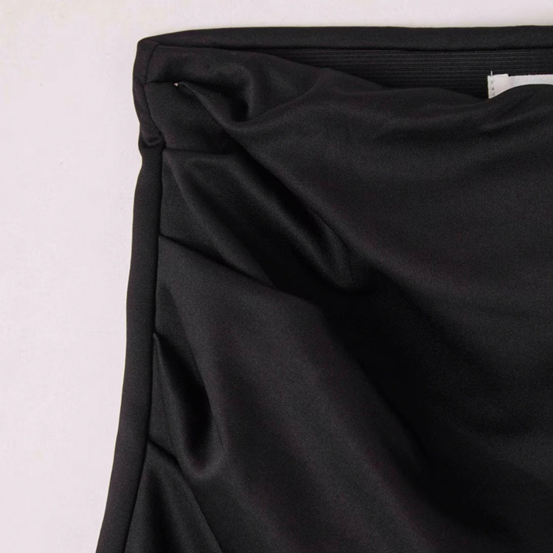 Solid Color Skirt with Draping