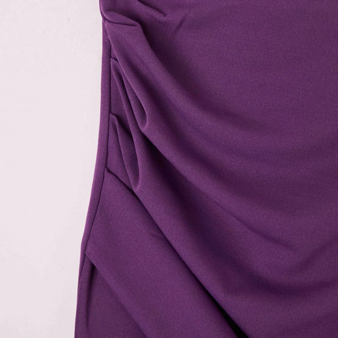 Solid Color Skirt with Draping
