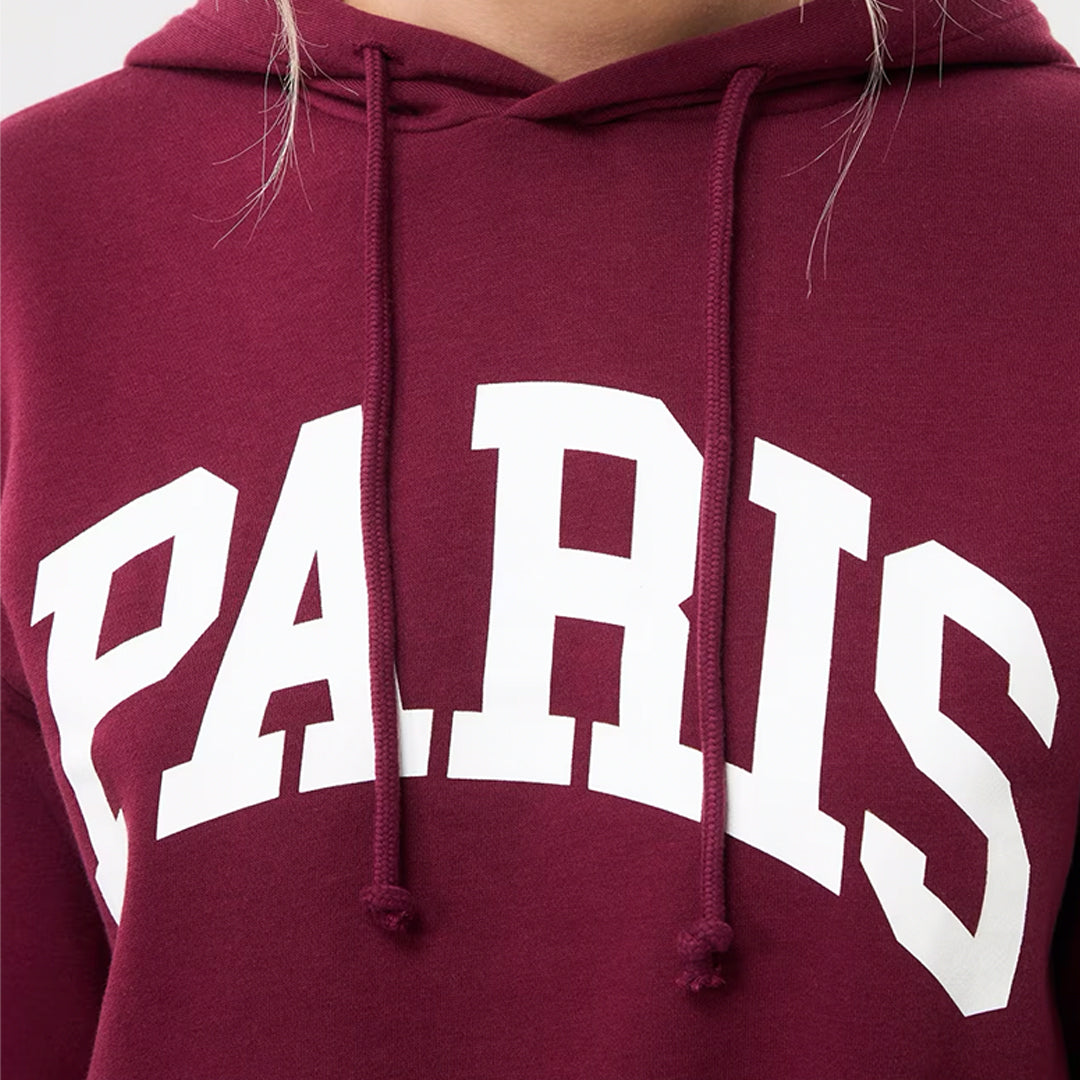 College-Style Lettering Hooded Sweatshirt