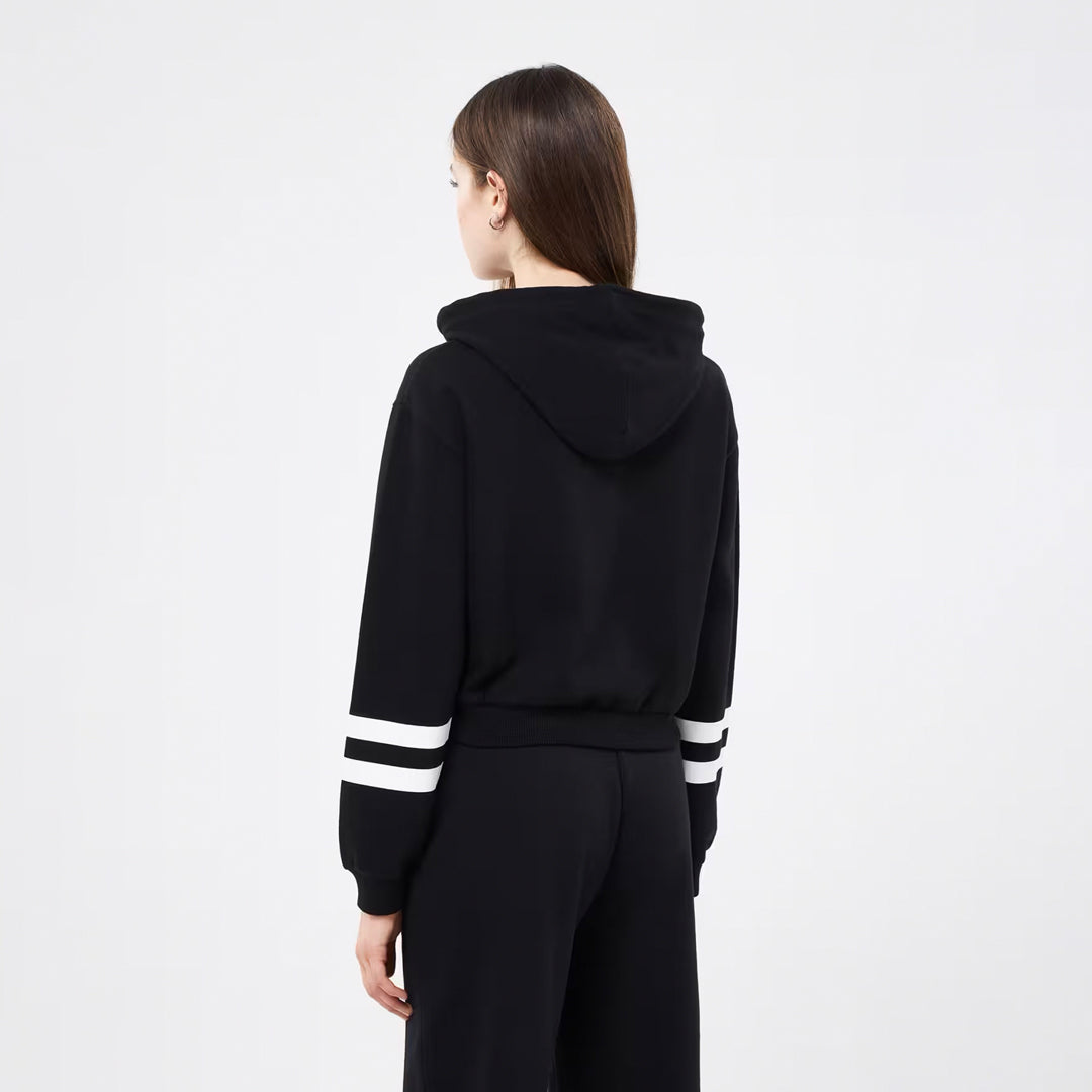 College-Style Lettering Hooded Sweatshirt