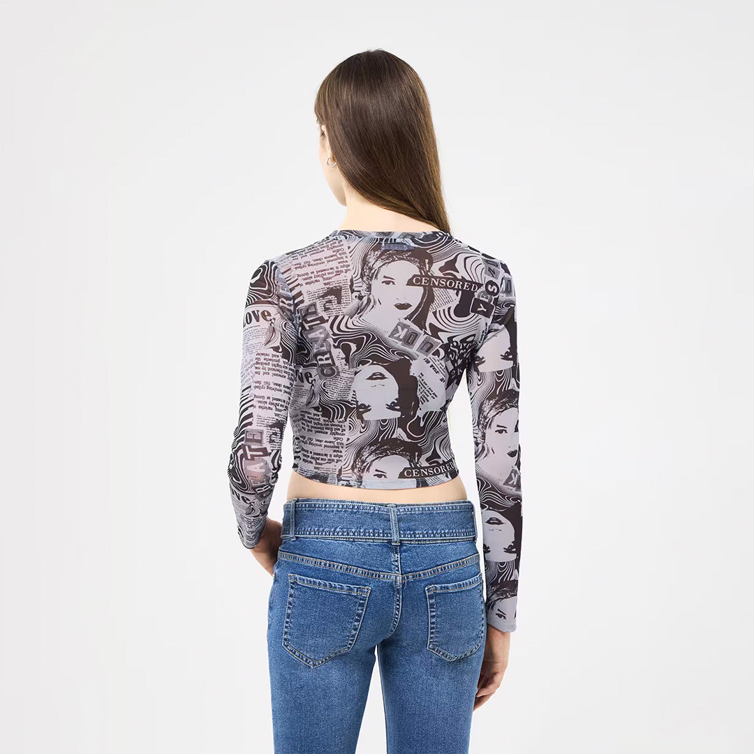 Crew Neck Long Sleeve T-Shirt