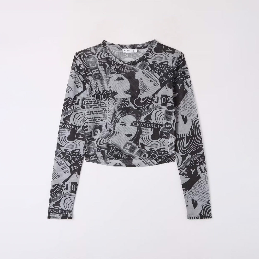 Crew Neck Long Sleeve T-Shirt