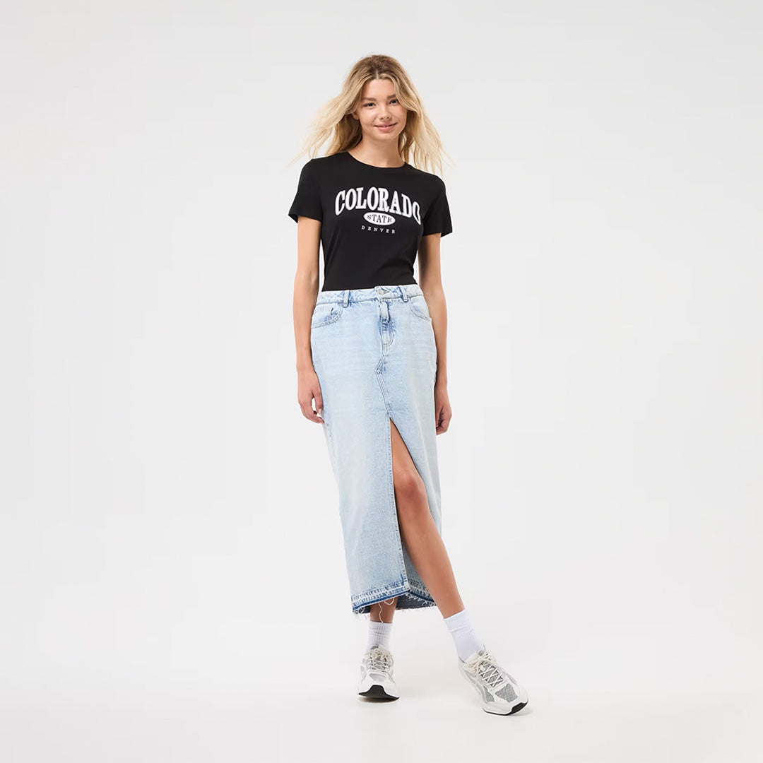 College Print Crew Neck T-Shirt