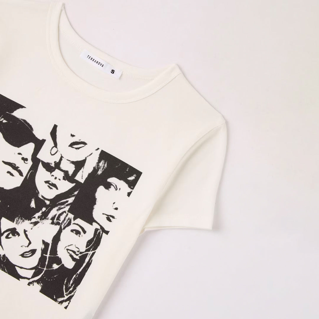 Photographic Print Crew Neck T-Shirt