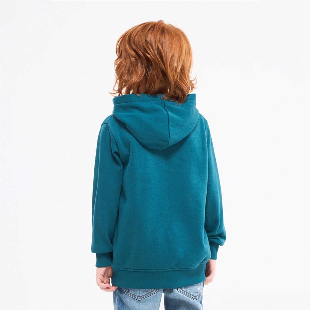 Varsity-Style Prints Hooded Sweatshirt