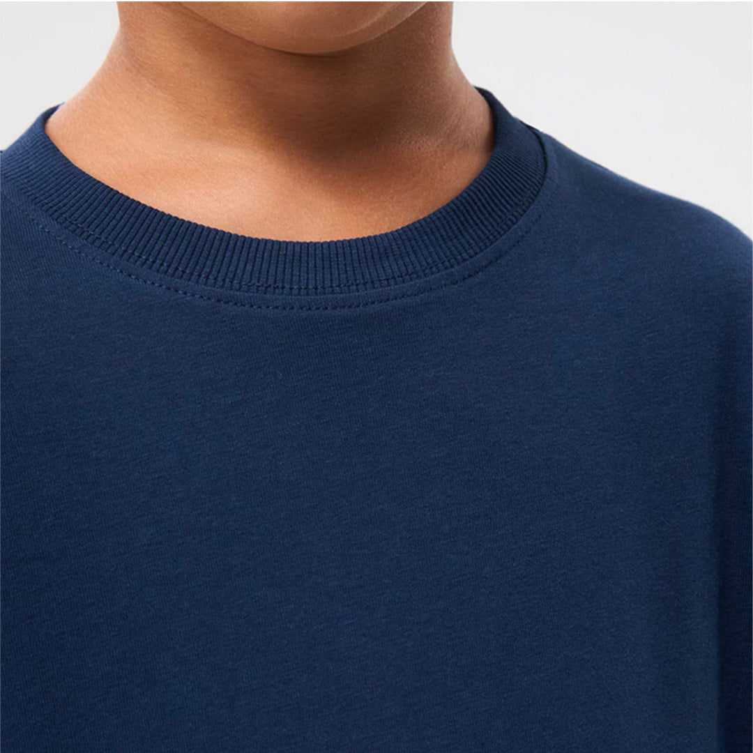 Solid Color Crew Neck T-Shirt