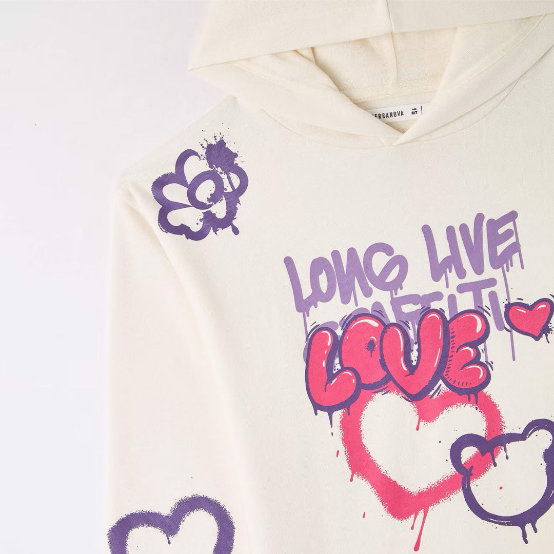 Sweatshirt Dress with Hood