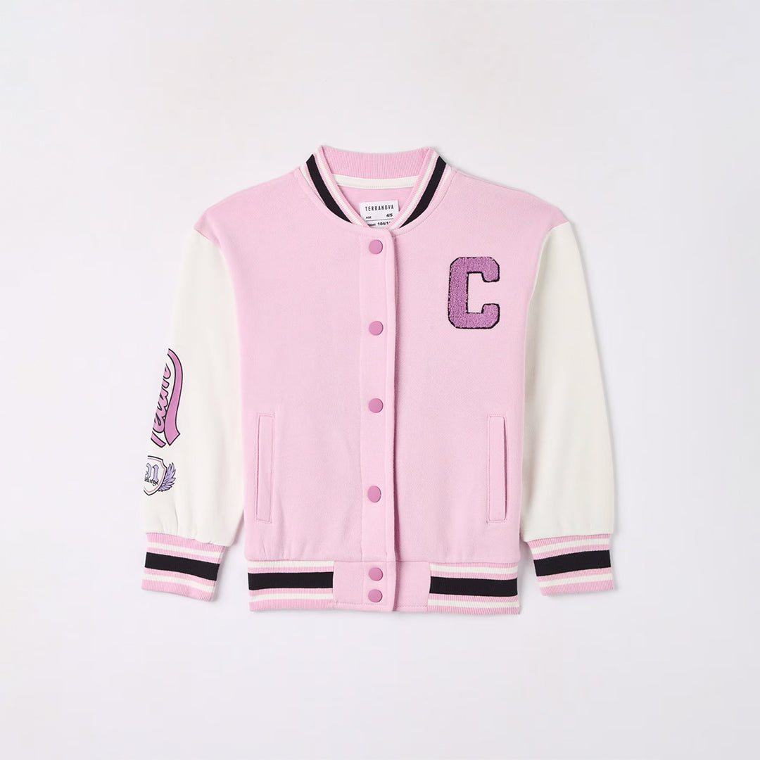 College Bomber Jacket with Lettering