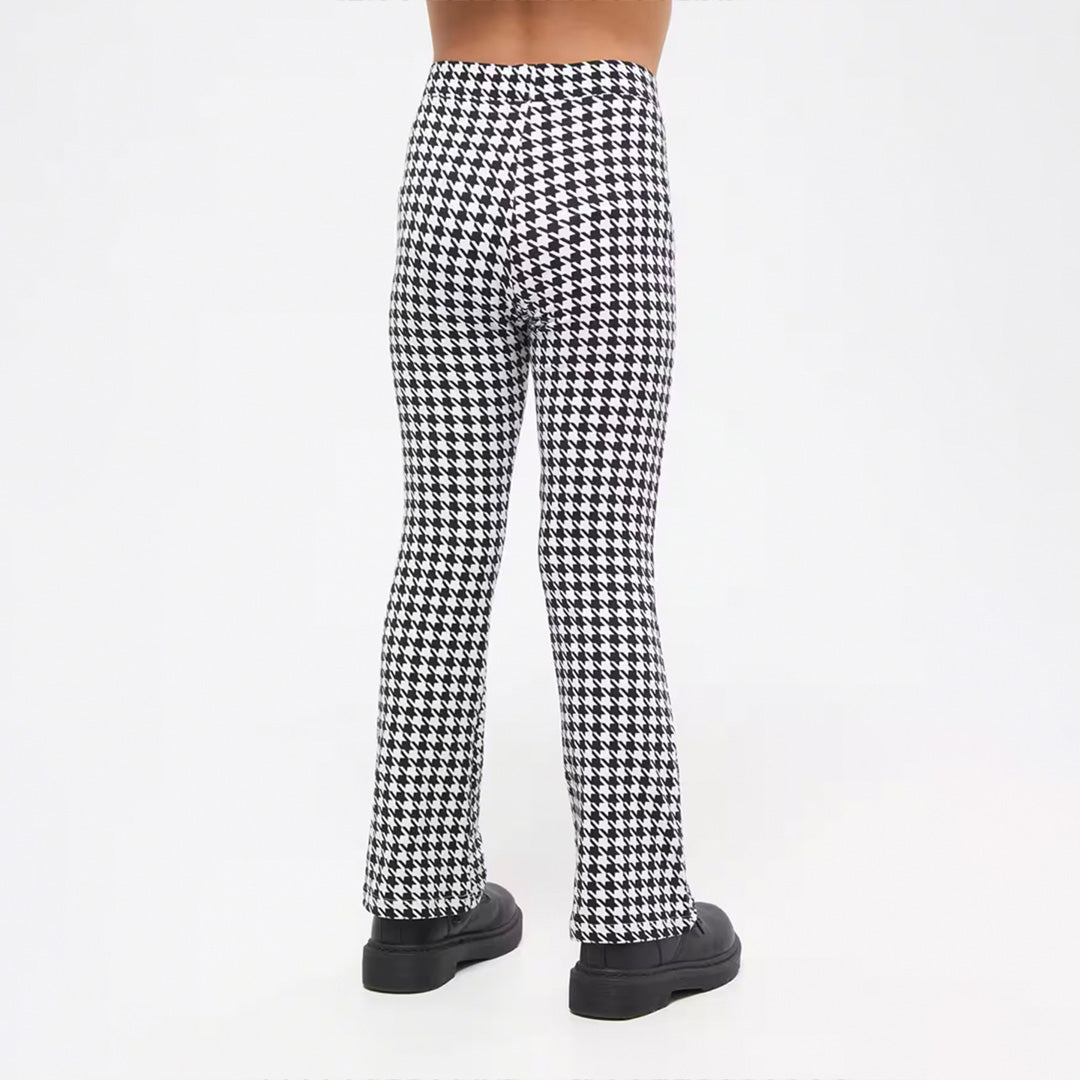 Houndstooth Flared Leggings