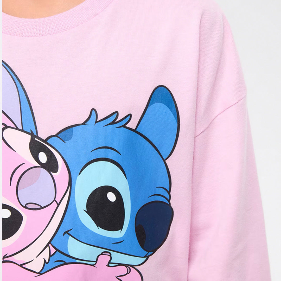Disney® Print Crew Neck Long Sleeve T-Shirt