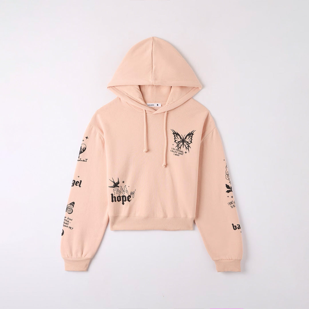 Hoodie with Punk Print