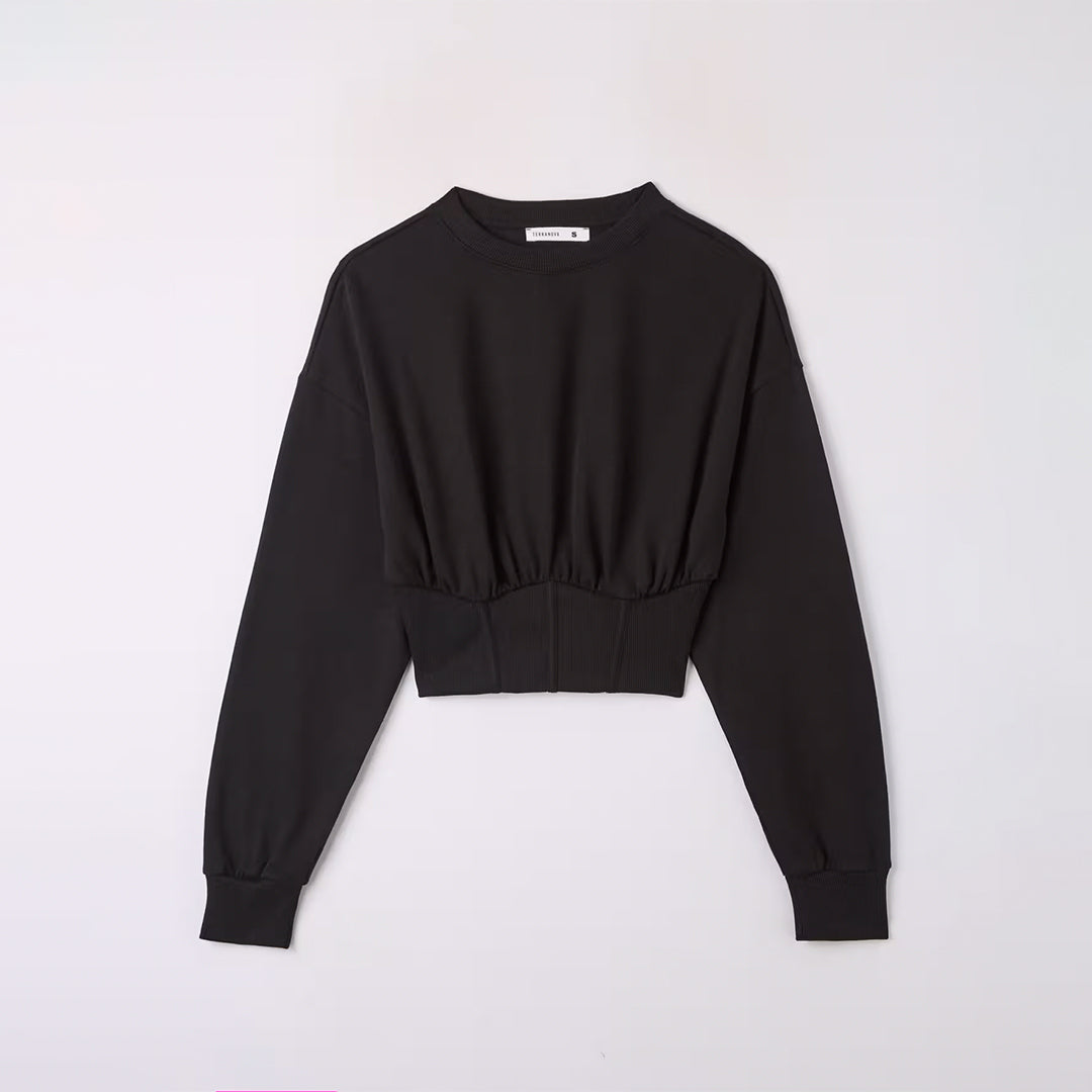 Corset Crop Sweatshirt