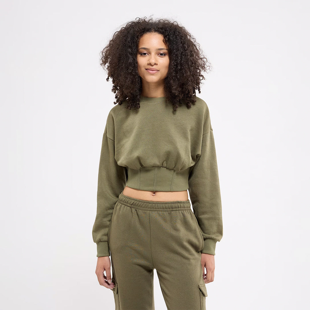 Corset Crop Sweatshirt