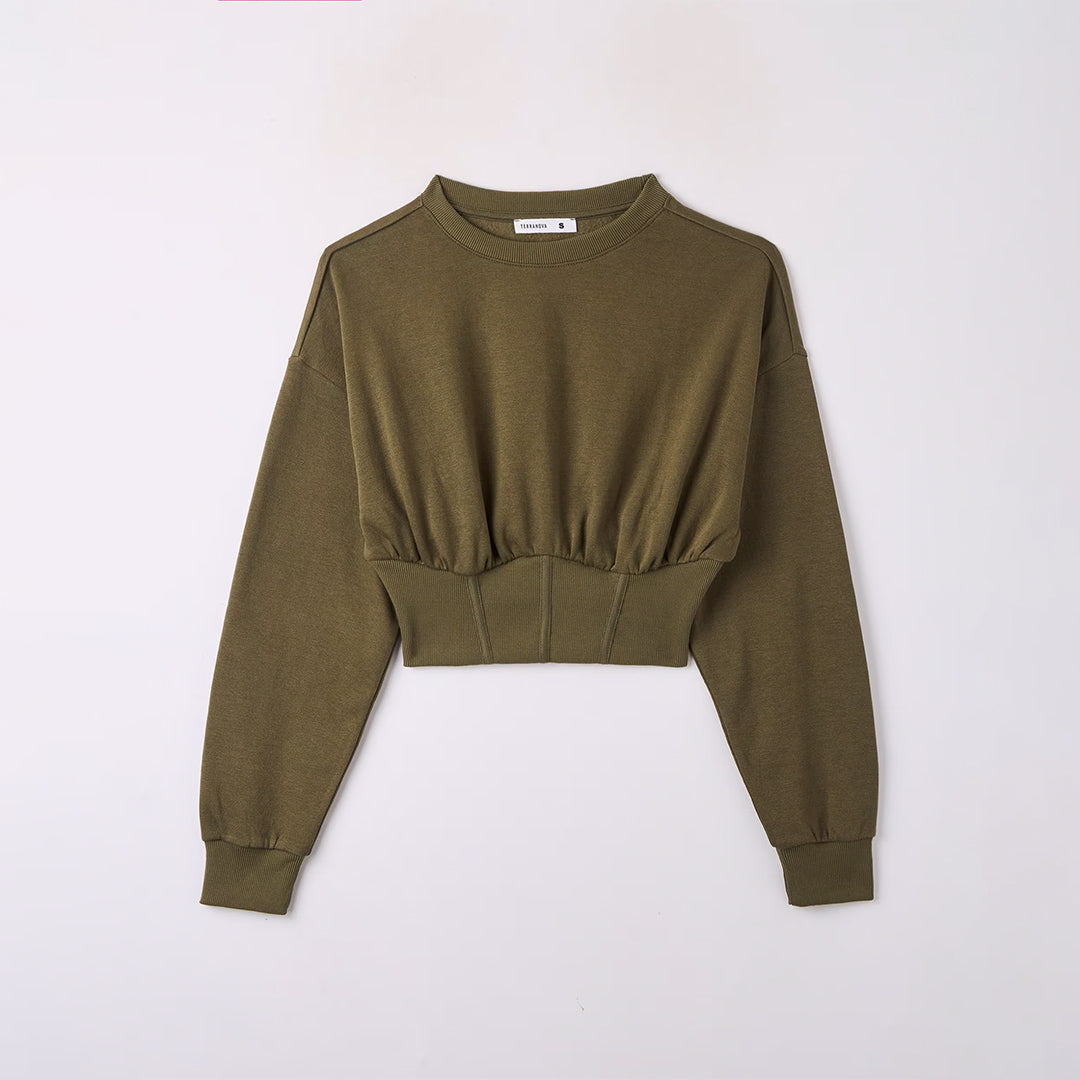 Corset Crop Sweatshirt