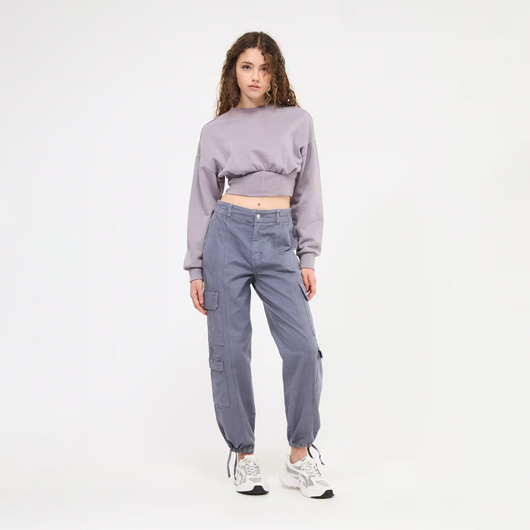 Corset Crop Sweatshirt