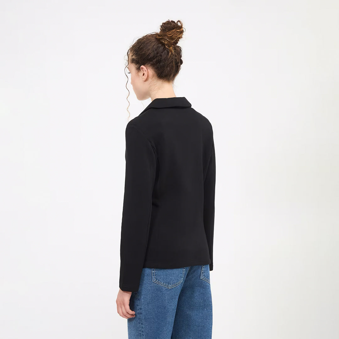 Single-Breasted Jacket with Button Closure