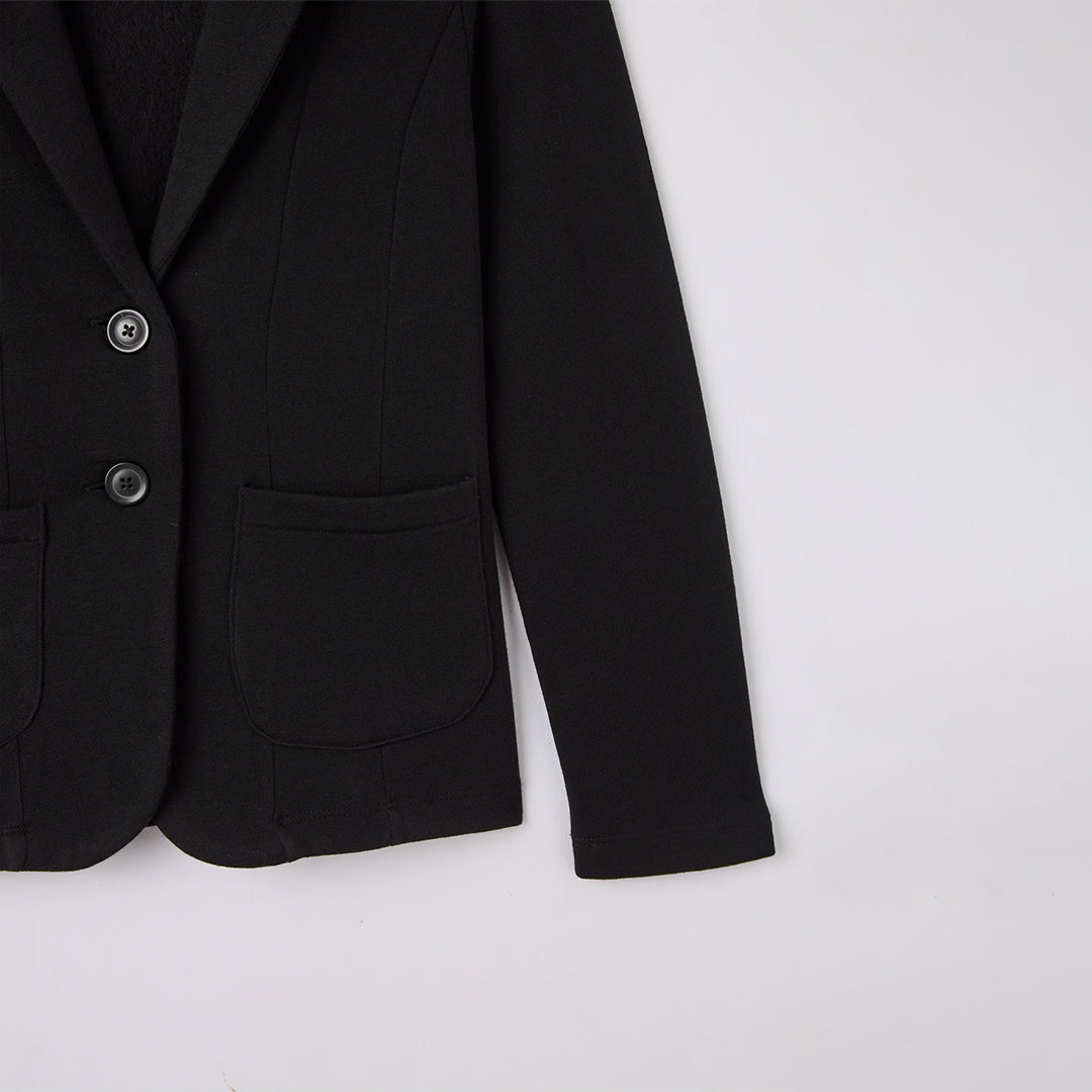 Single-Breasted Jacket with Button Closure