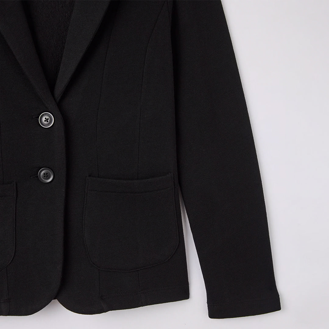 Single-Breasted Jacket with Button Closure