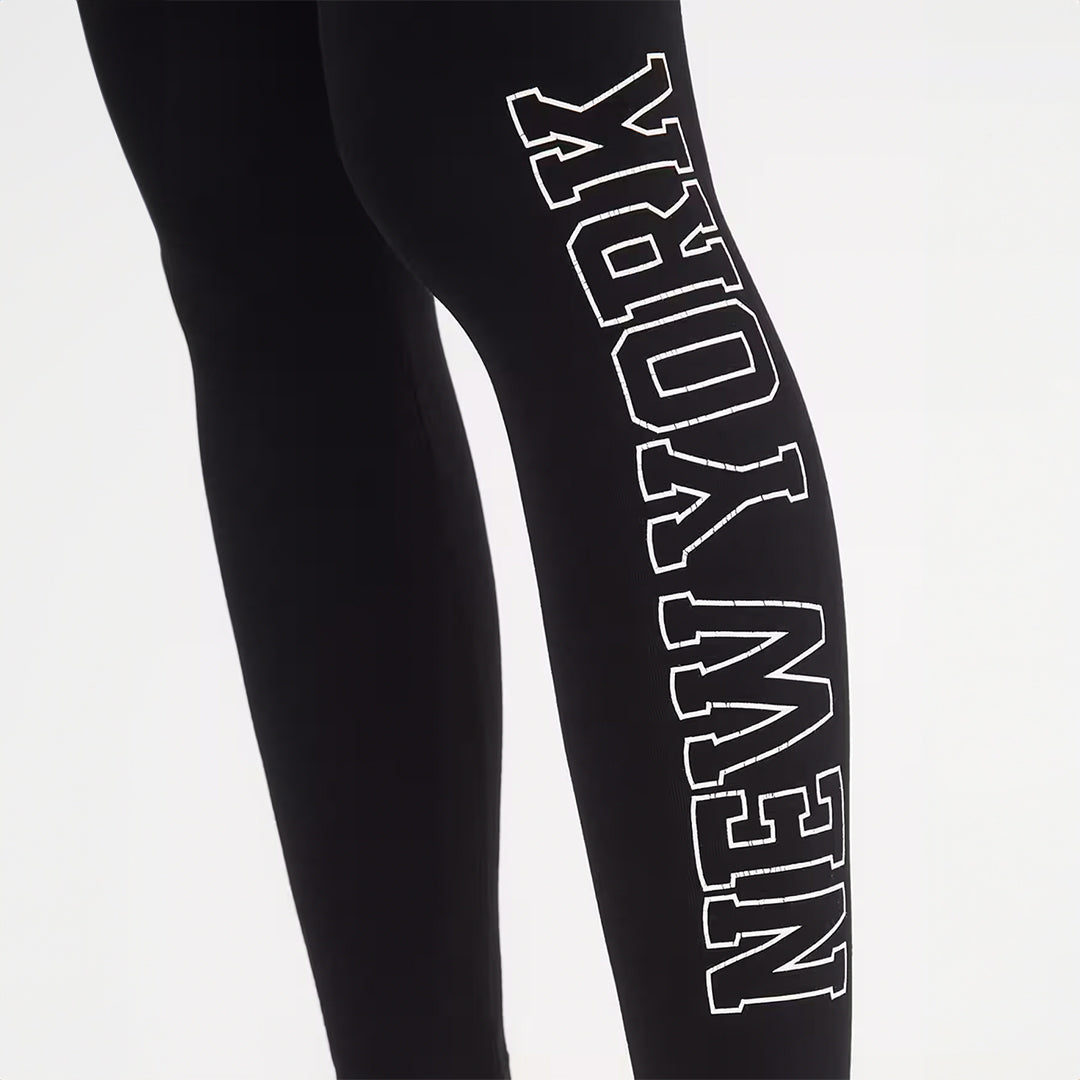 Long High-Waisted Leggings with Lettering