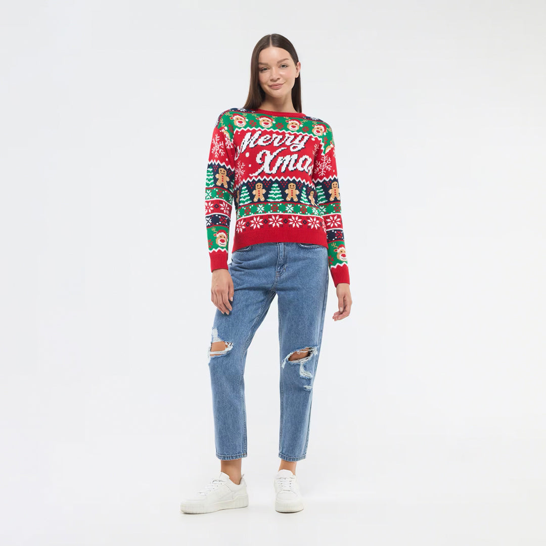 Christmas Print Sweater