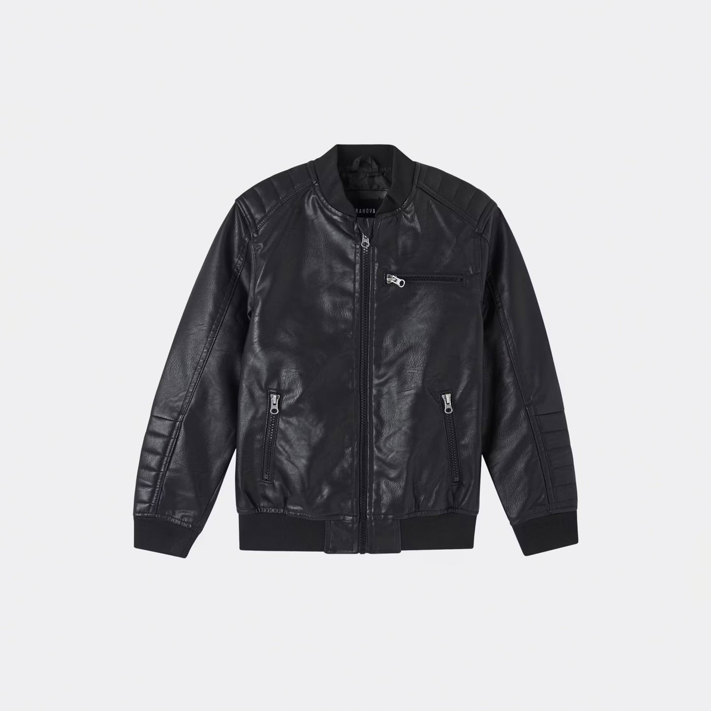 Leather Effect Bomber Jacket