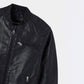 Leather Effect Bomber Jacket