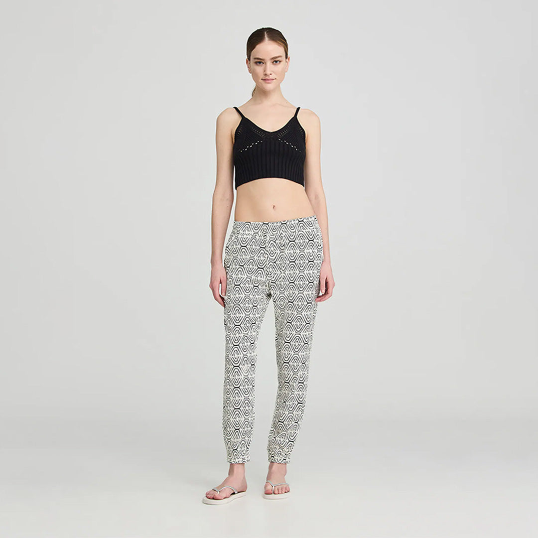 Drawstring Patterned Trousers