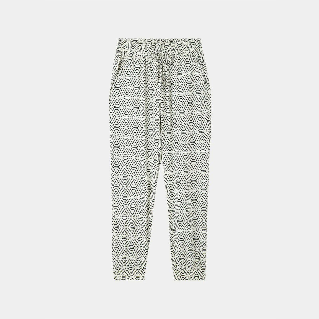 Drawstring Patterned Trousers