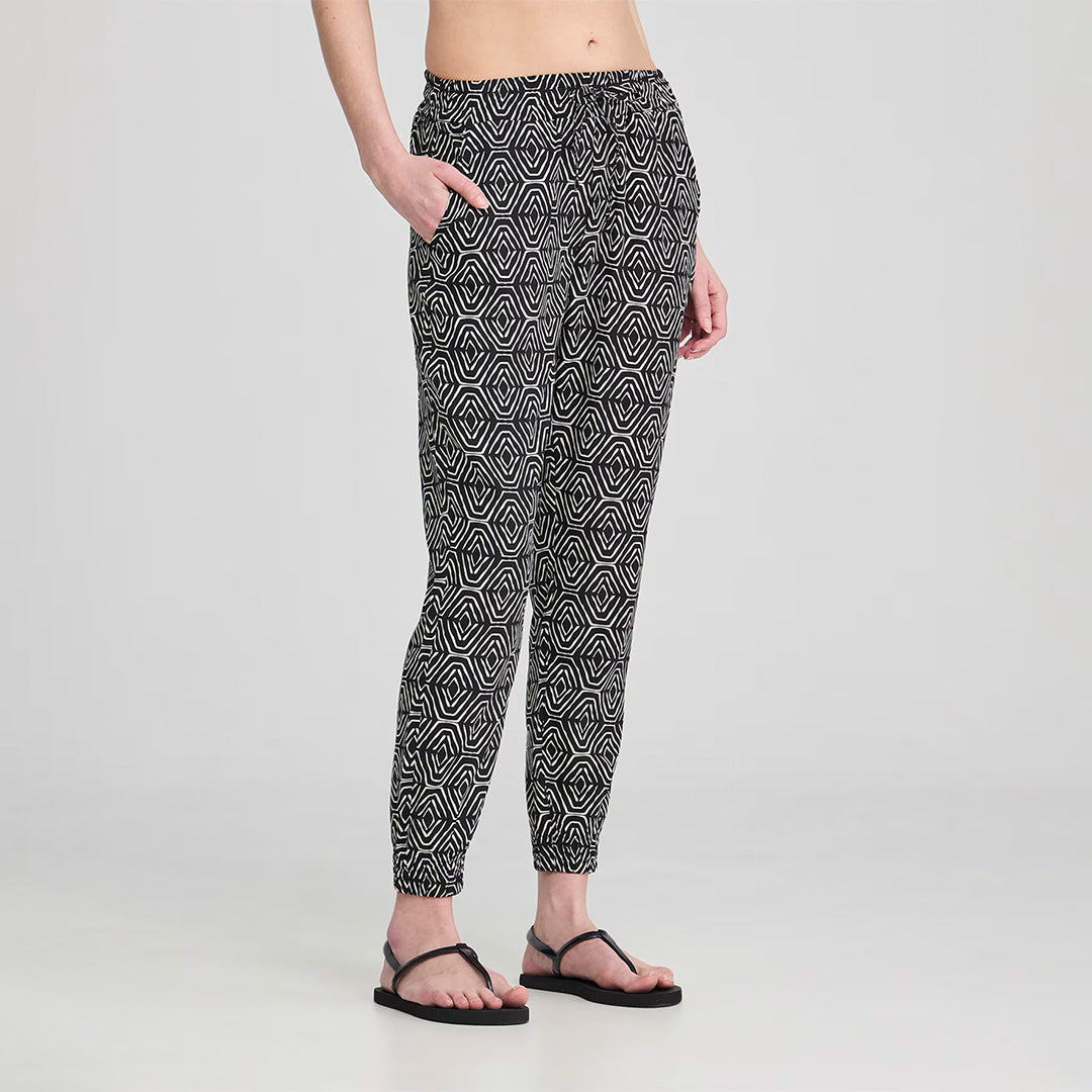 Drawstring Patterned Trousers