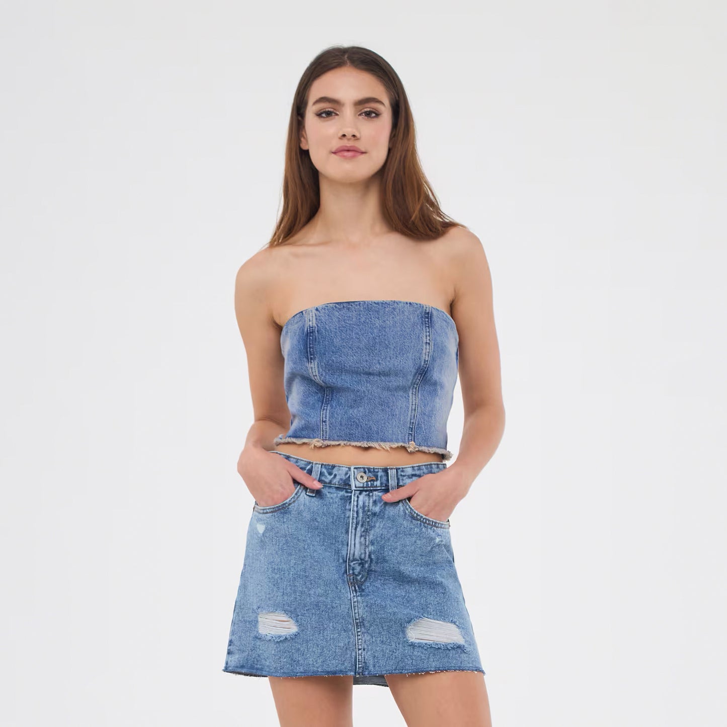 Denim Mini Skirt
