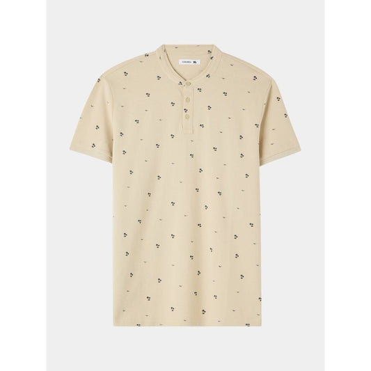 Micro Patterned Henley T-Shirt