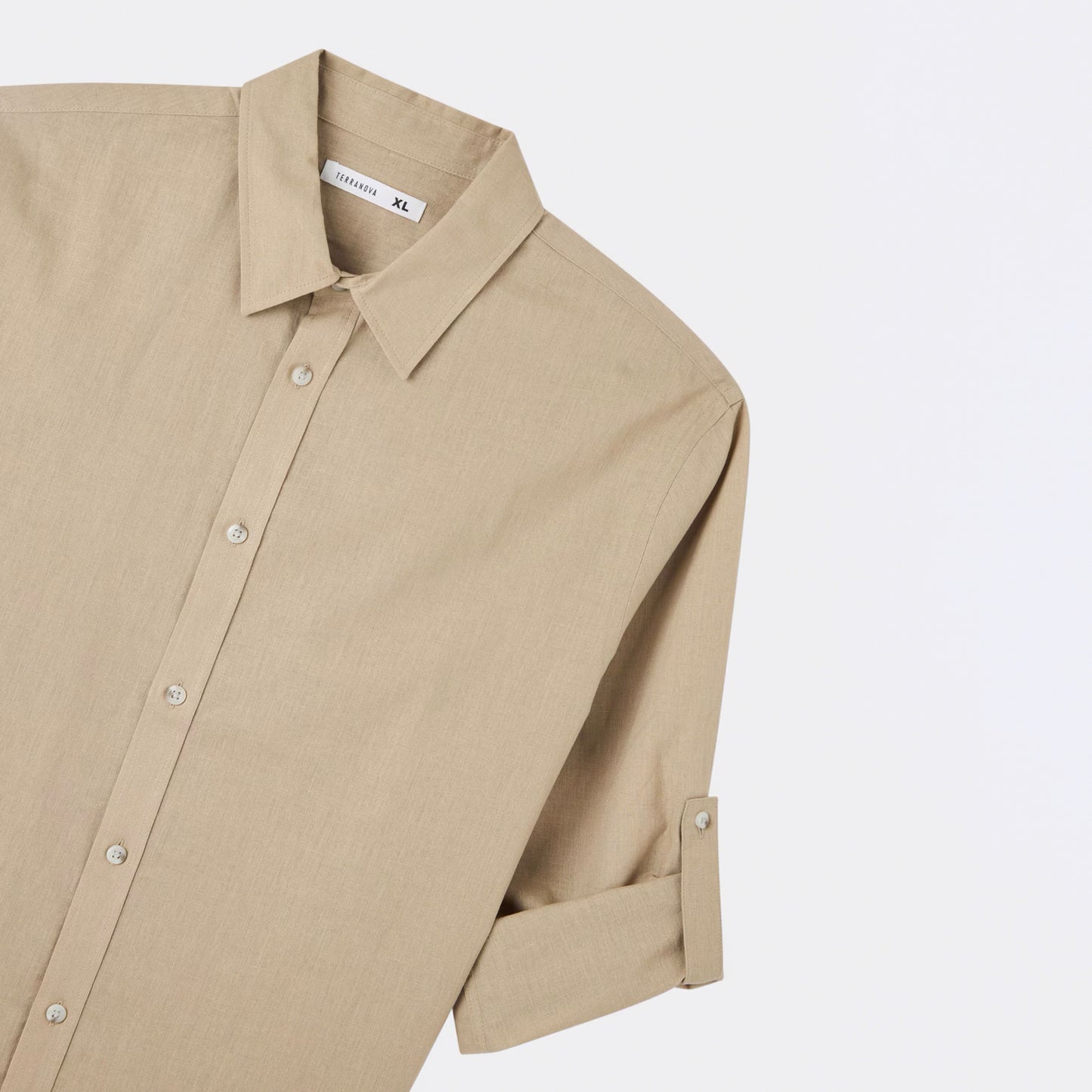 Classic Collar Long Roll Up Sleeve Shirt