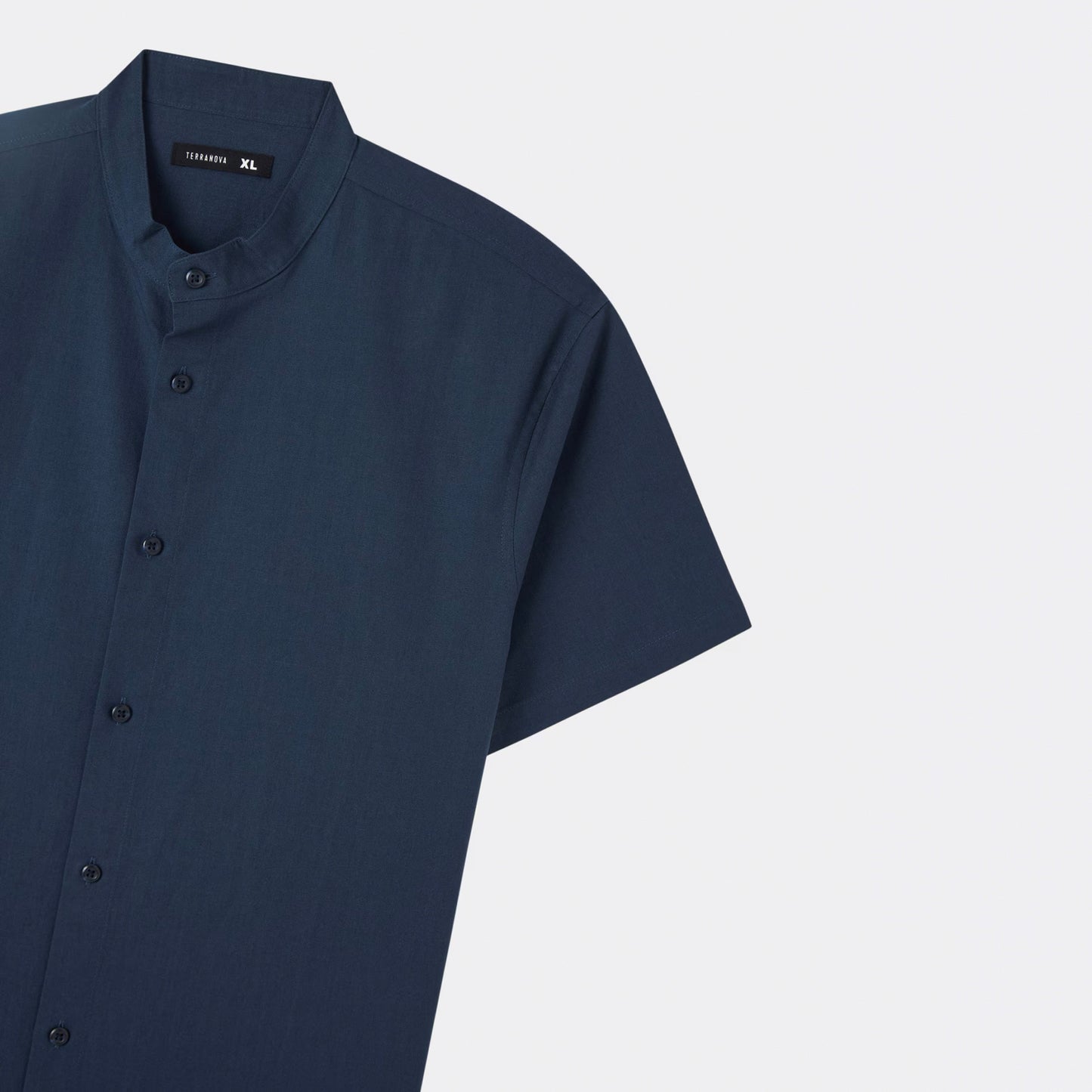 Mandarin Collar Short Sleeve Shirt