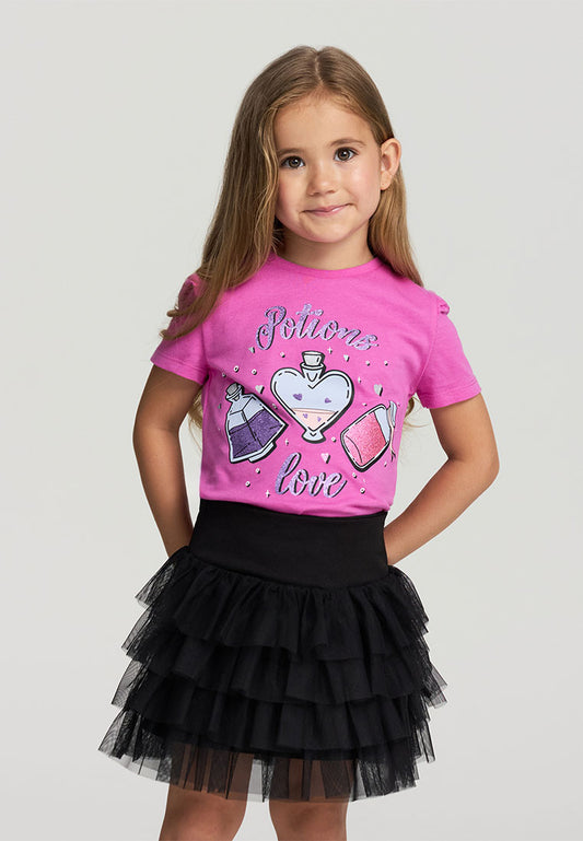 Kids Girls Short-sleeved T-shirt