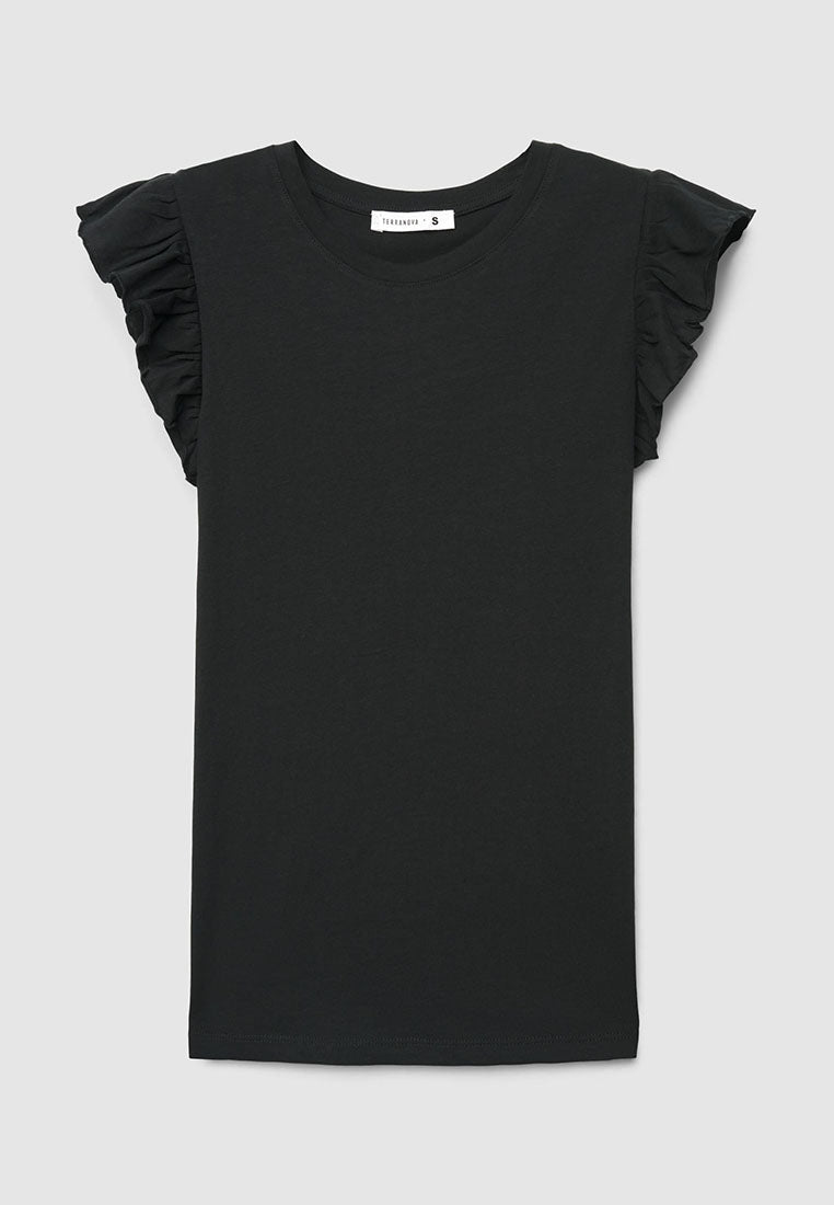 Women's Ruffled Sleeves T-shirt