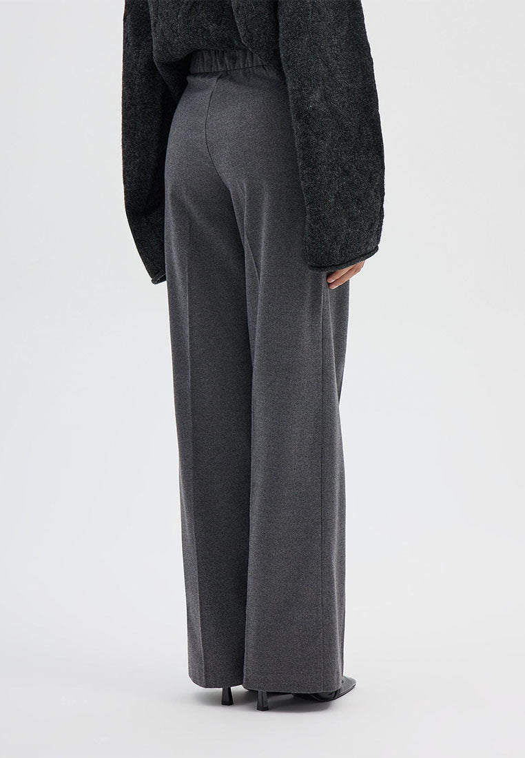 Women's Wide leg mélange-effect trousers