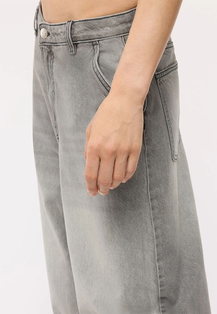 Women's Solid Color Baggy Jeans
