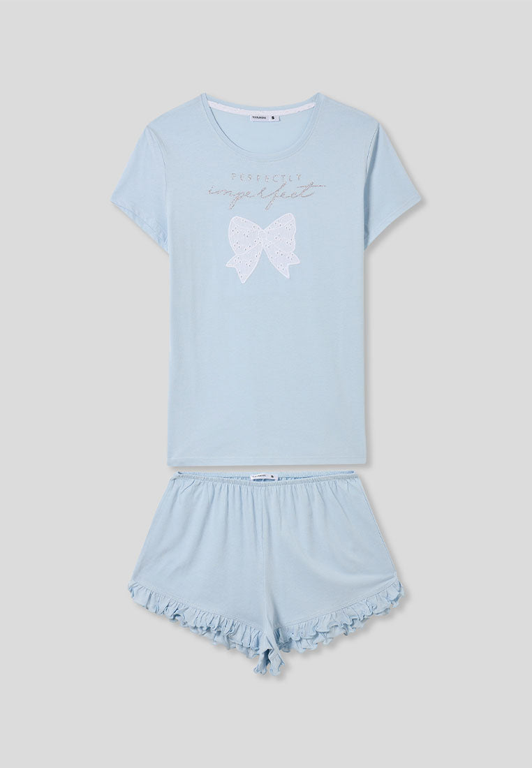 Women's "Perfectly Imperfect" Bow Graphic Pajama