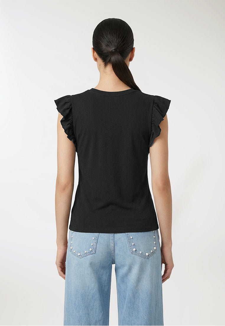 Women's Ruffled Sleeves T-shirt