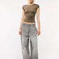 Women's Solid Color Baggy Jeans