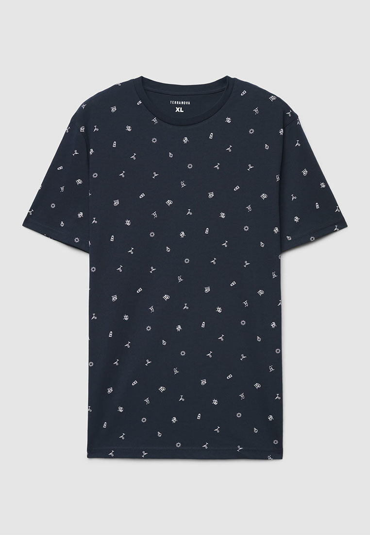 Men's Summer Icon Allover Print Tee
