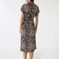 Women's Leopard Print Button-Down Dress