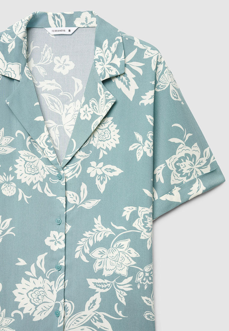 Women's Floral Loose-fitting shirt