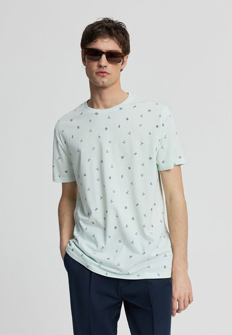 Men's Summer Icon Allover Print Tee
