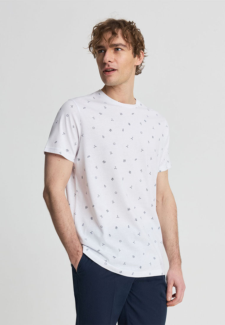 Men's Summer Icon Allover Print Tee