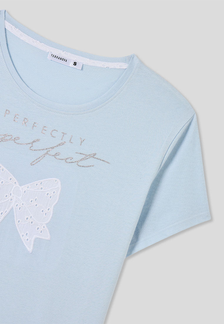 Women's "Perfectly Imperfect" Bow Graphic Pajama