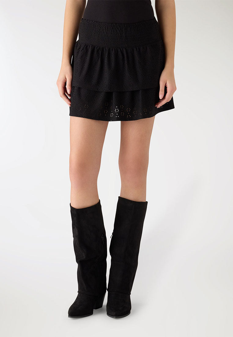 Women's Elastic Waistband Embroidery Skirt